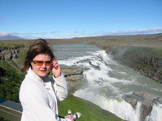 Mamma og Gullfoss